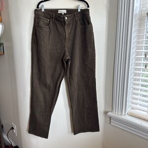 Abercrombie & Fitch 90’s relaxed Jeans High Rise Dark Brown Straight-Leg